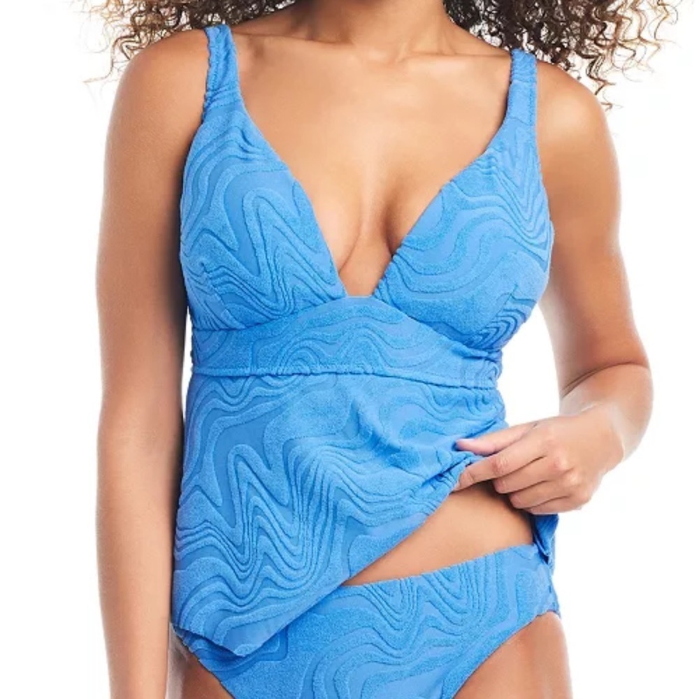 NWT Bar lll Women's Hankey Textured Tankini Top small